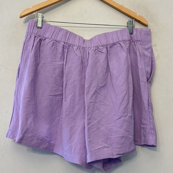 Loft lilac linen shorts Size XL New - Picture 4 of 7